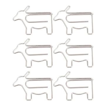 Imagem de TOPINCN 100 Peças de Clipes de Papel, Clipes de Papel Em Forma de Vaca de Metal, Clipes de Marcadores Fofos Em Massa para álbum de Recortes de Caderno de Arquivo, Clipes de Planejador,