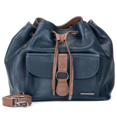 Imagem de Bolsa Feminina Saco Transversal Couro Sifra (AZUL)