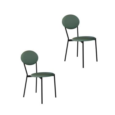 Imagem de Cadeira Vintage Elipse Fixa C-4 Pes 430 X 535 X 860 Mm C-2 Un. Cn.urano Vd.salvia Cn.urano Verde Sálvia