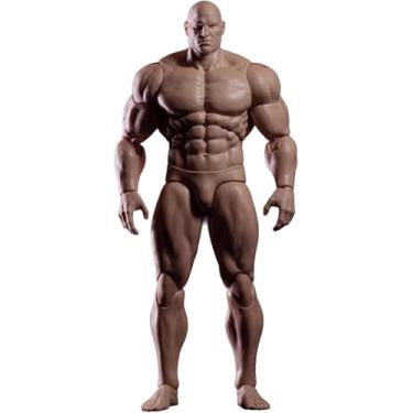 Imagem de RoofWorld Figura de ação masculina em escala 1/12, corpo muscular, articulação, corpo de 15 cm, super flexível, coleção de boneca