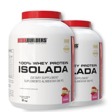 Imagem de Kit 2x Whey Protein 100% Isolada Morango 2kg - Bodybuilders