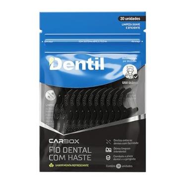 Imagem de Dentil - Fio Dental com Haste Pro Carbox Carvão Ativado 30 Unidades