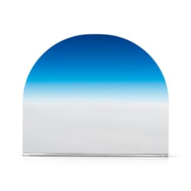 Imagem de Porta-guardanapos de papel acrílico azul gradiente, dispensador de guardanapos em forma de U para guardanapos de coquetel, pacote com 1 ou 2