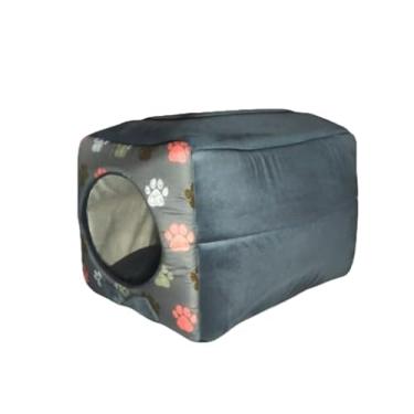 Imagem de Toca Cama Casinha 2 Em 1 Cachorro Cão E Gato Tam P M e G(GG Cinza Patas)