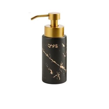 Imagem de Dispensador de sabão líquido para dispensador de sabão de cozinha, garrafa dispensadora de cerâmica, xampu, gel de banho, condicionador de desinfetante para as mãos, dispensador de sabão para banheiro