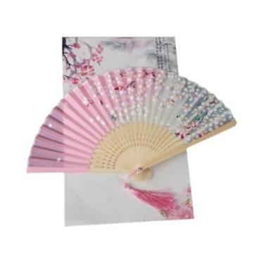 Imagem de Leque Dobrável Com Padrão Japonês Retrô Para Mulheres, Presente De Art