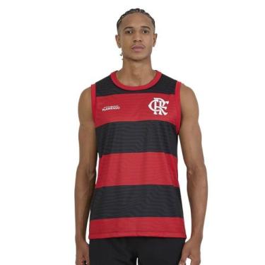 Imagem de Regata Braziline Flamengo Presença Masculina - Preto e Vermelho M, Pre