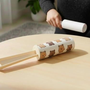 Imagem de Rolo Adesivo Removedor de Pelos para Roupas e Estofados - Rolo Tira Pelos Pet, Fiapos e Poeira - Edmix (Amarelo)