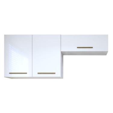 Imagem de Lavanderia Modulada França 2 Armários Aéreos - Kaiki Móveis Branco