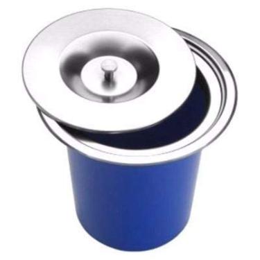 Imagem de Lixeira Pia Cozinha Embutir 5 Litros Inox