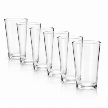 Imagem de Jogo de Copos em Vidro 6 Peças Ideal para Água Suco Drink e Uso Diário