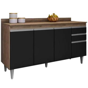 Imagem de Balcao Com Tampo 4 Portas 2 Gavetas 160 cm BP Lorena Eratto Moveis - M