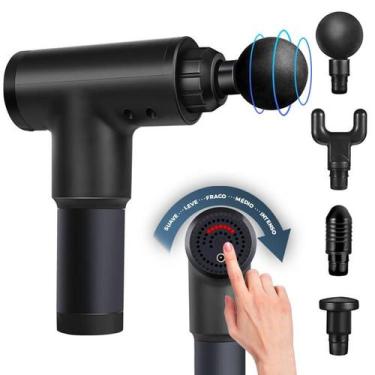 Imagem de Massageador Muscular Pistola Elétrico Portátil Sem Fio - Boden, Preto,