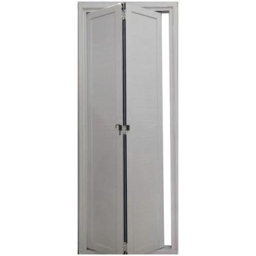 Imagem de Porta Camarão de Alumínio Lambril 2,10 x 0,70 Com Kit Trilho e Puxador