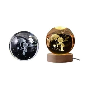 Imagem de Lâmpada De Mesa De Cristal 3D Do Sistema Solar Com Iluminação LED, Lâm