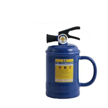 Imagem de Caneca de extintor de incêndio em cerâmica com capacidade de 350 ml Bl