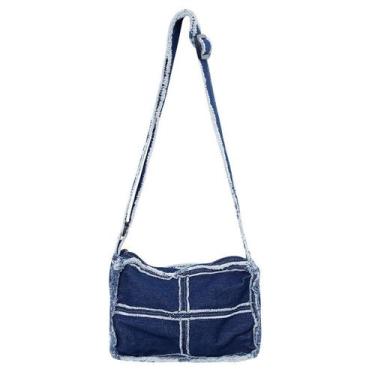Imagem de Bolsa Messenger, bolsa tiracolo jeans para mulheres casuais - yiweisai