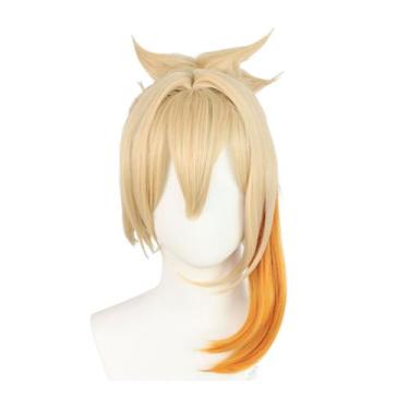 Imagem de Peruca de cosplay Genshin Impact Yoimiya para festa de Halloween - tai