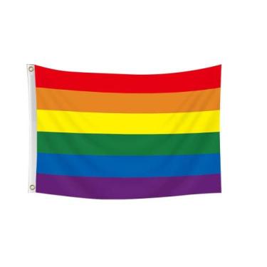 Imagem de Bandeira Rainbow Pride 150x90cm - 100% poliéster - yiweisai