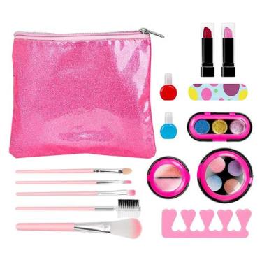 Imagem de Cosméticos infantis, batom lavável, esmalte de unhas, máscar - Gloome 