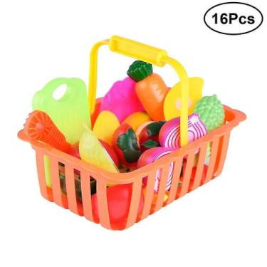 Imagem de 16 peças de simulação, mini cozinha, corte engraçado, frutas - Gloome 