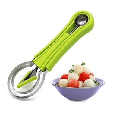 Imagem de Scoop Set de aço inoxidável Watermelon Cut 4 em 1 verde - Gloome Store