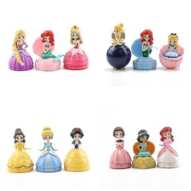 Imagem de Brinquedo boneco Cinderella Mermaid Princess 12 peças para meninas - G