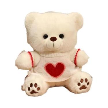 Imagem de Urso De Pelúcia Com Suéter De Coração De 20cm Para Meninos E Meninas, 