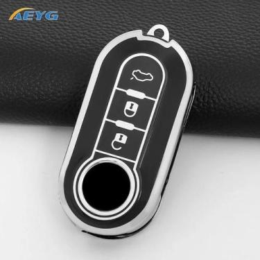 Imagem de Capa De Chave Dobrável De Luxo Para Fiat 500, Ducato, Panda, 500L, Pun