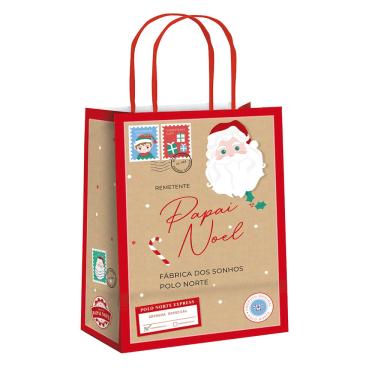 Imagem de Sacola Natalina em Papel Cromus Polo Norte P 21,5x15x8cm