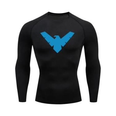 Imagem de Camiseta De Compressão Masculina De Secagem Rápida Para Corrida, Manga