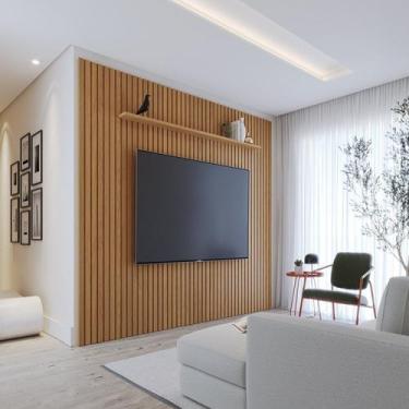 Imagem de Painel para Tv 82 Polegadas 240cmx304cm 100% MDF Ripado 3.0 Yescasa