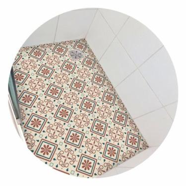 Imagem de Piso vinil antiderrapante para box Ladrilho Árabesco - 1,20 x 0,80 met