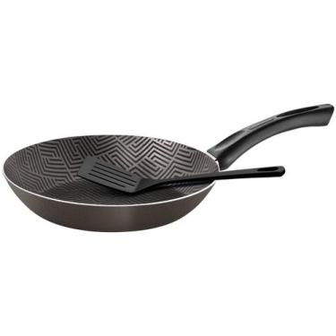 Imagem de Frigideira Tramontina Paris c/Espátula 30cm 2,5L - Chumbo, Chumbo, 30c