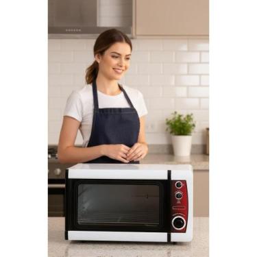 Imagem de 2x Forno Elétrico 46L 1750W Branco 127V Fácil Limpeza - Congratulation