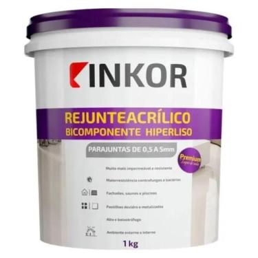 Imagem de Rejunte Bicomponente Acrilico Inkor 1Kg Branco