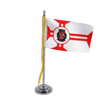 Imagem de Mini Bandeira Mesa Município São Paulo mastro 15 cm - SP Bandeiras 