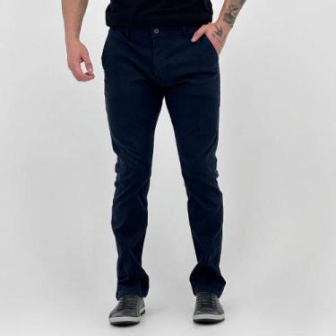 Imagem de Calça Vilejack Esporte Fino Canelada Slim Masculina, 36, Marinho