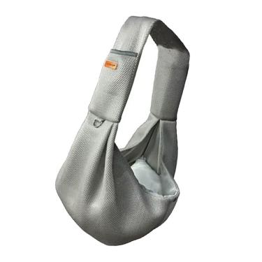 Imagem de Bolsa de Transporte Pet Ideal Importados BSL3907 Canguru Sling Cães e Gatos Malha Respirável Cinza