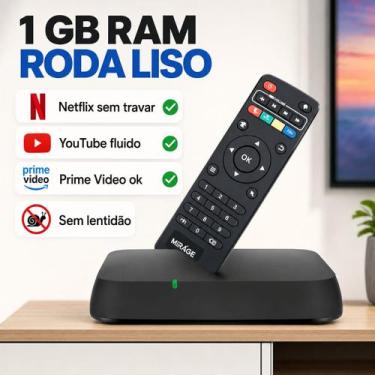 Imagem de Smart Tv Box Streaming Android Tv com Netflix, Youtube top 2 Pilhas, 4