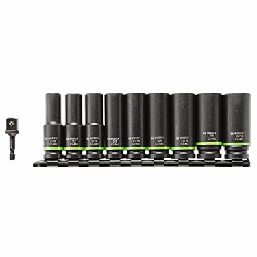 Imagem de BOSCH ITDSO12V10 10 peças mistas 1/2 polegadas soquetes com 1/10.2 cm hexagonais para s...