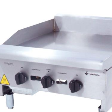 Imagem de Chapa Americana a Gás 60 cm Profissional Baixa Pressão 18 mm Venâncio CG60