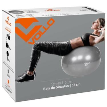 Imagem de Bola Suíça De Ginástica Pilates Yoga 55cm Vollo - Acompanha Bomba - Vo