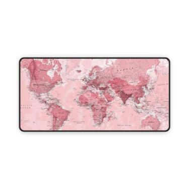 Imagem de Mouse Pad Gamer Speed Extra Grande 80X40 Cm - Mapa Rosa - Criarte