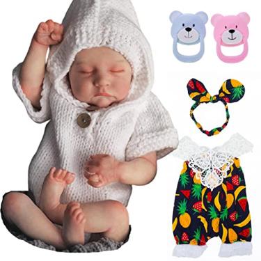 Imagem de Reborn Baby Realista,bebê Reborn Boneca Silicone Menina Original,20polegadas Corpo Macio Bebê Bonecos De Bebê Renascidos Realistas Com Acessórios De Brinquedo,Conjunto de bonecas 3,menina