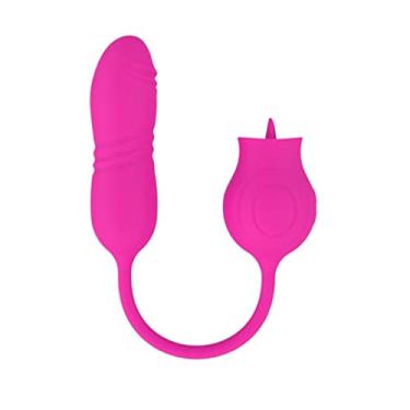 Imagem de Vibrador Rosa Poderosa Silicone Estimulador clitóris Lambendo Brinquedos Sexuais Feminino 15 Velocidades Zatla