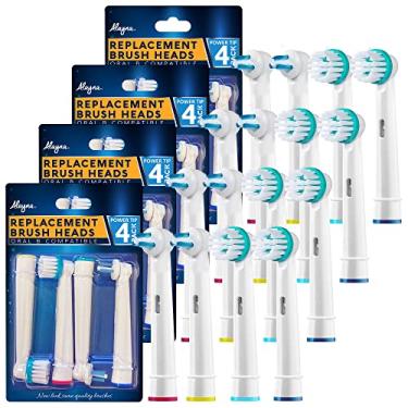 Imagem de Cabeças de escova de reposição Oral B - Cabeça de escova de dentes genérica Oral B Braun Ortho & Power Tip - Pacote com 20 cabeças de escova de dentes elétrica OralB para aparelhos