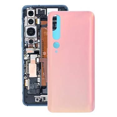 Imagem de Peças de reposição de reparo Material de vidro Capa traseira da bateria para Xiaomi Mi 10 Pro 5G / Mi 10 5G Peças (Cor: Rosa)