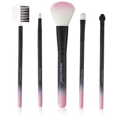 Imagem de Kit KP5-28 com 5 pincéis para maquiagem Macrilan - Rosa, Macrilan