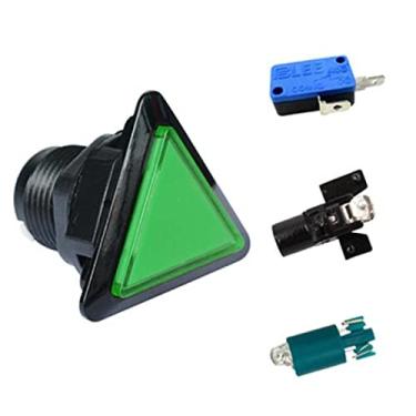 Imagem de TECKEEN 1 x 39 * 39 * 39 mm Botões Triangulares Arcade Luz LED Iluminada com Microswitch